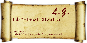 Lőrinczi Gizella névjegykártya